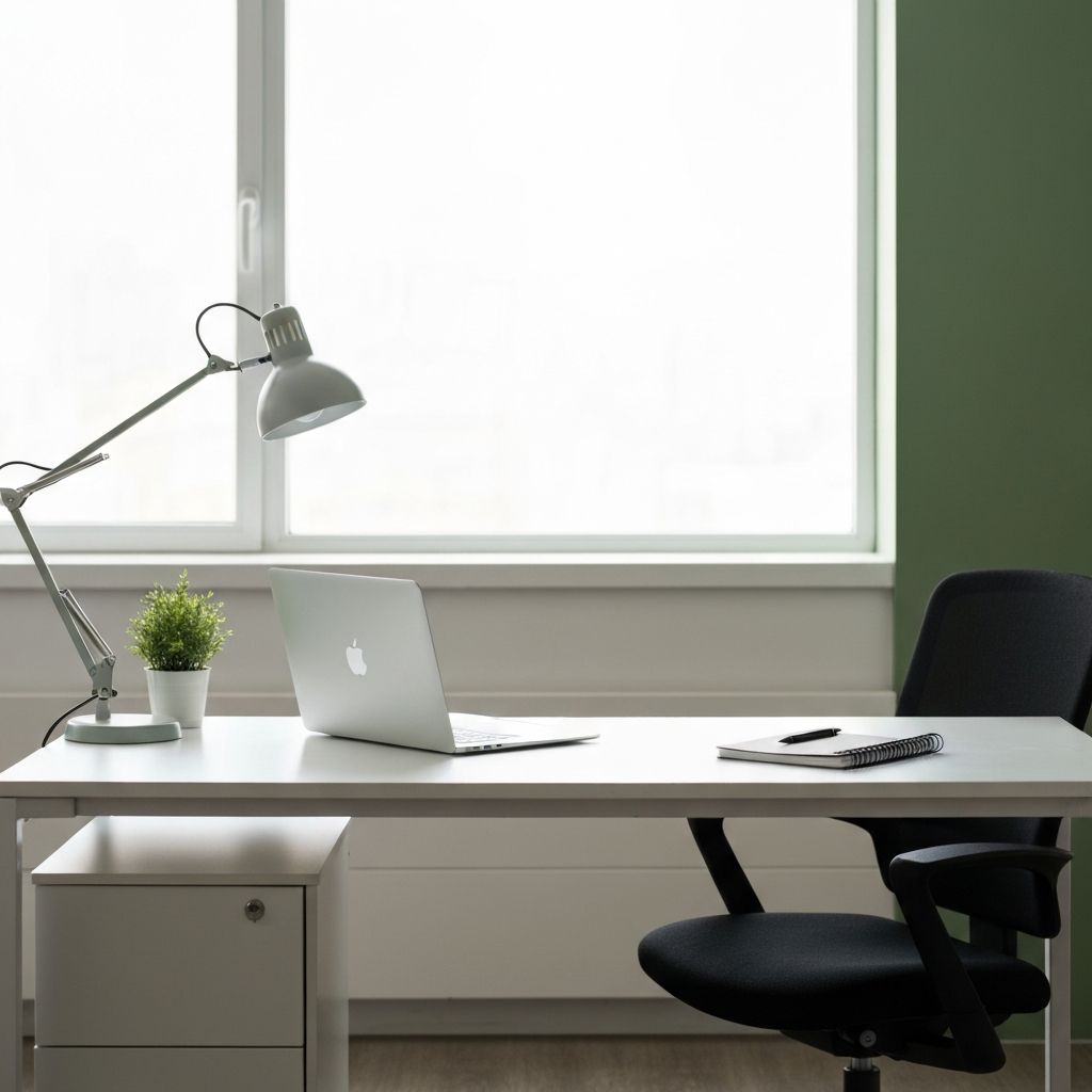 Modern office workspace environment